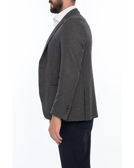 VELLAPAIS Gray Solid Sport Coat for men