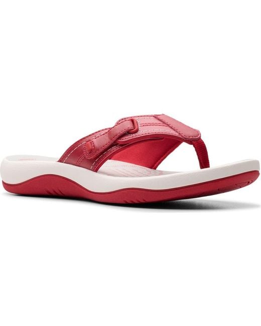 Clarks Pink Clarks Sunmaze Loop Thong Sandal