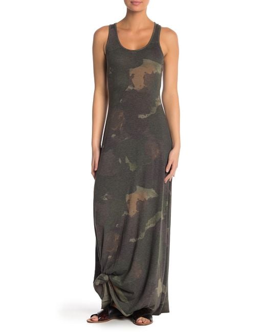 Alternative Apparel Camo Tank Maxi Dress Lyst
