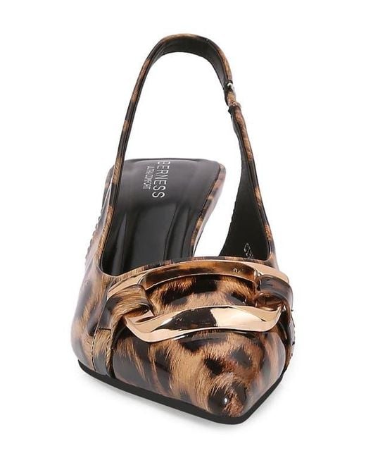 BERNESS Multicolor Kitten Heel Slingback Pump