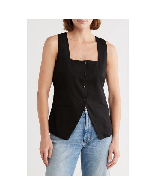 Vigoss Black Square Neck Utility Top