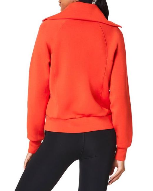 Spanx Red Airessentials Half Zip Sweatshirt