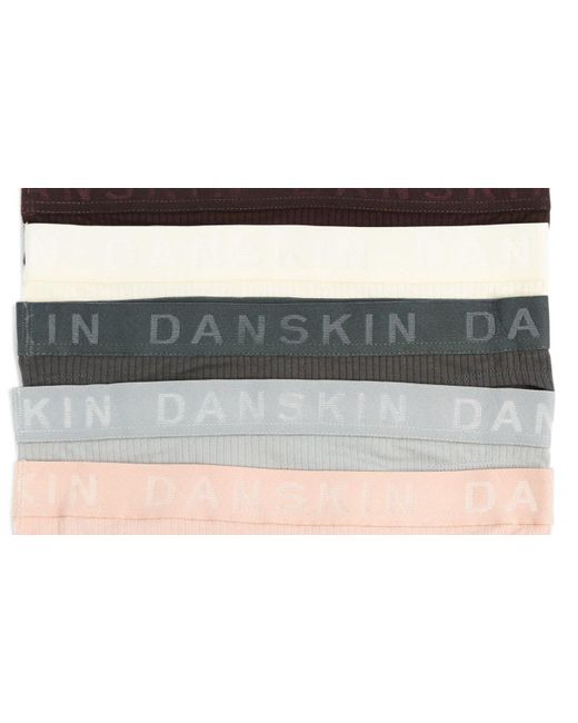 Danskin Assorted 5-Pack Scallop Edge Laser Cut Thongs