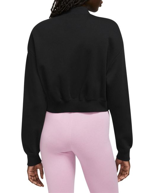 Nike Black Sportswear Club Fleece Crop Full-zip Jacket