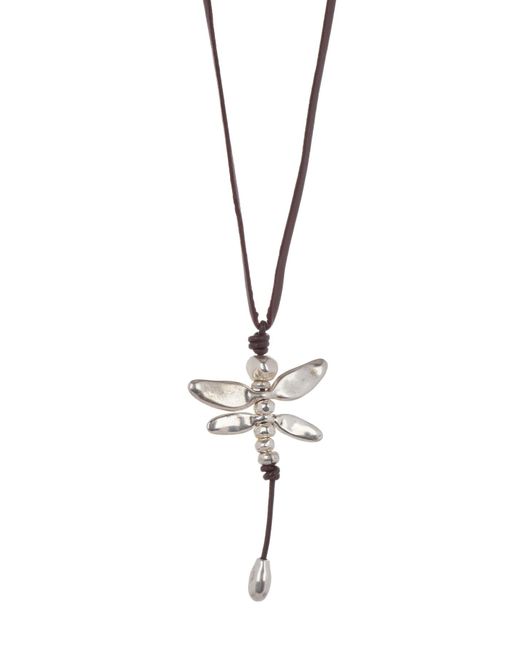 Uno De 50 Brown Dragonfly Necklace