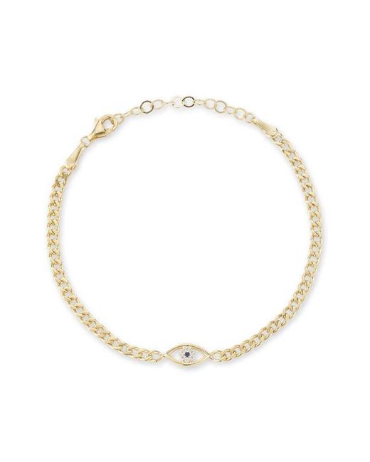 Glaze Jewelry Metallic Cubic Zirconia Evil Eye Bracelet
