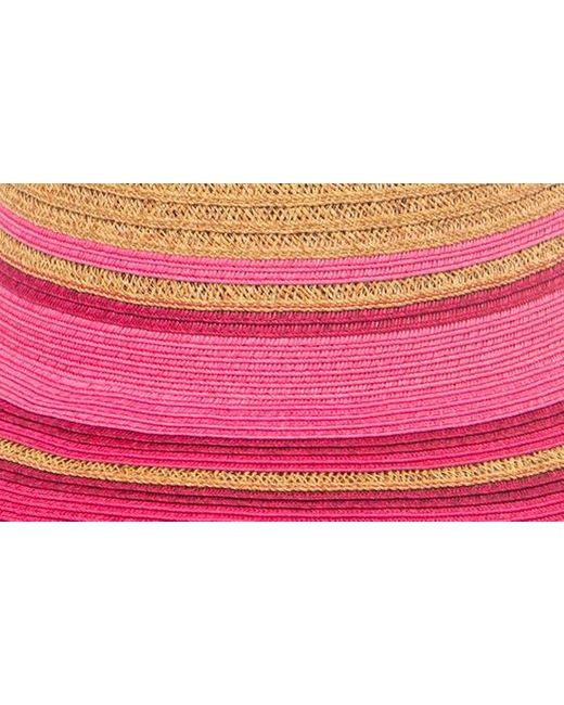 Trina Turk Pink Tuscanny Straw Sun Hat