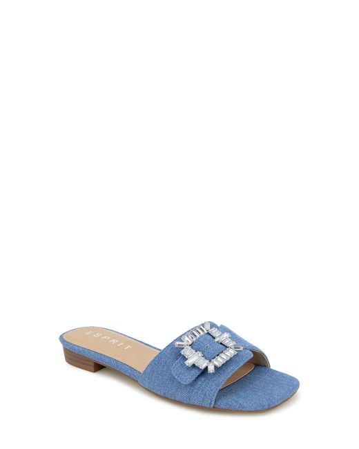 Esprit Blue Averie Denim Slide Sandal
