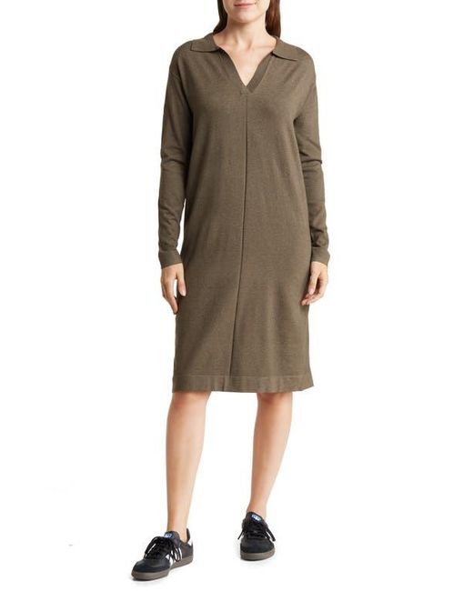 STITCHDROP Saguaro Lake Long Sleeve Dress in Natural | Lyst