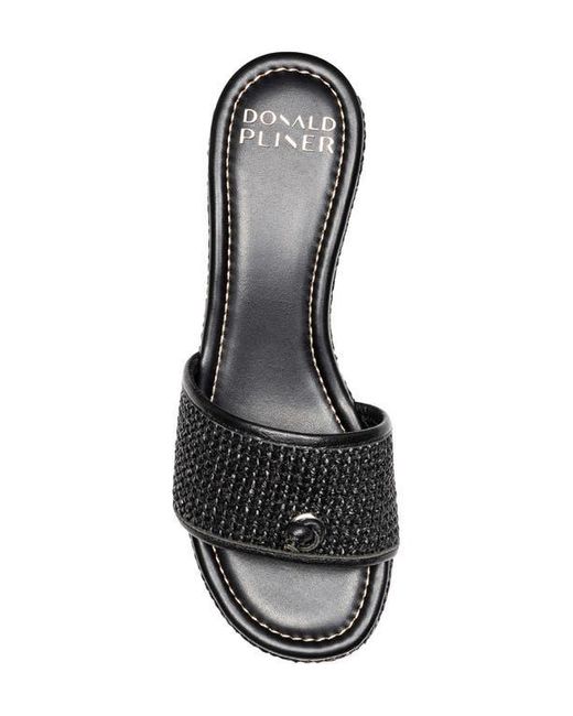 Donald J Pliner Black Silli Platform Wedge Sandal