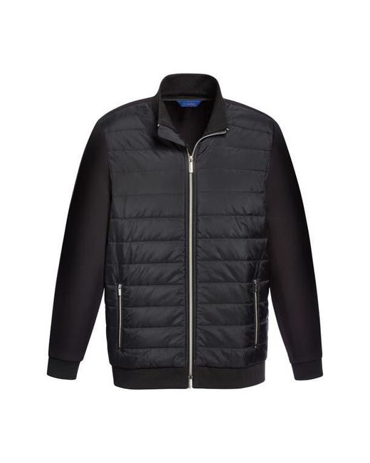 David Donahue Black Quilted Jacket for men