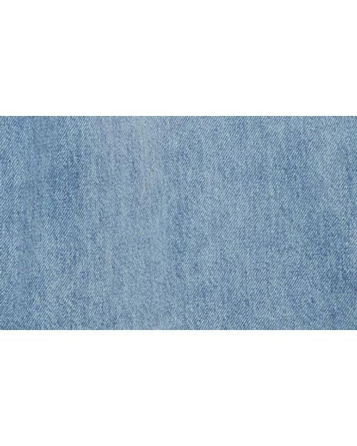 Lucky Brand Blue Patch Pocket Raw Hem Wide Leg Pull-On Jeans