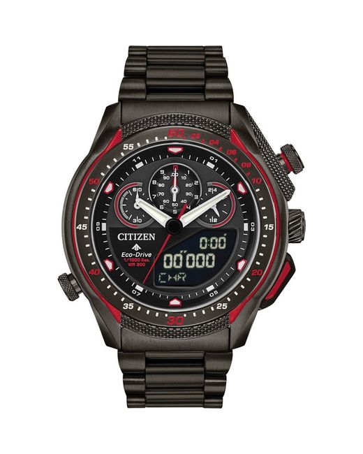 Citizen Black Promaster Eco-Drive Stainless Steel Watch, 46Mm for men