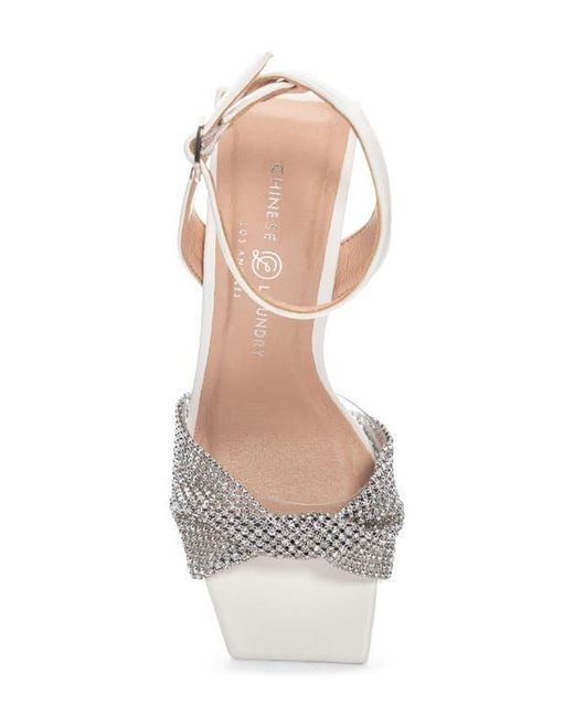 Chinese Laundry White Galda Ankle Strap Sandal