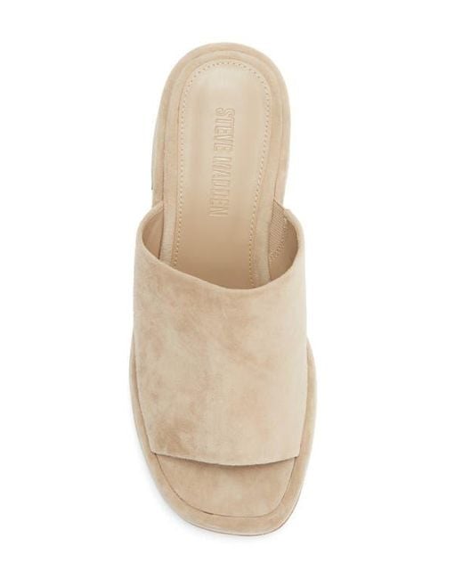 Steve Madden Natural Shanton Platform Slide Sandal