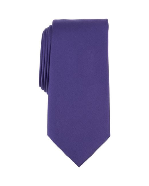 Savile Row Purple Solid Satin Tie for men