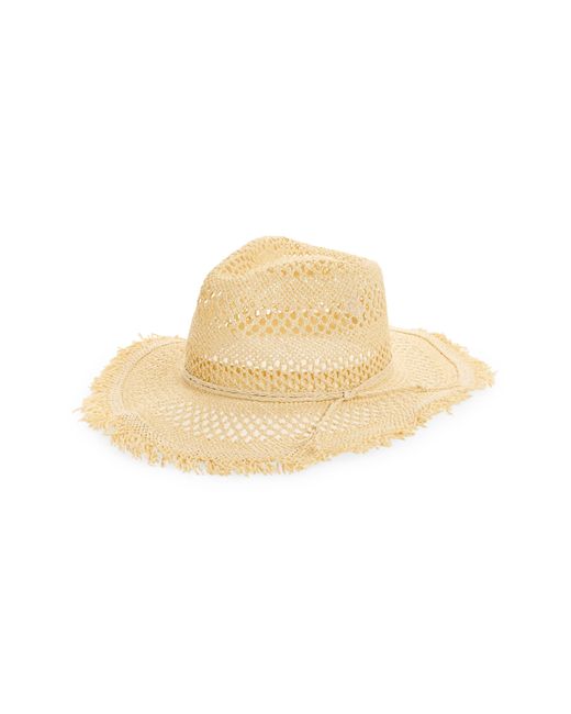 Treasure & Bond Natural Frayed Straw Cowboy Hat