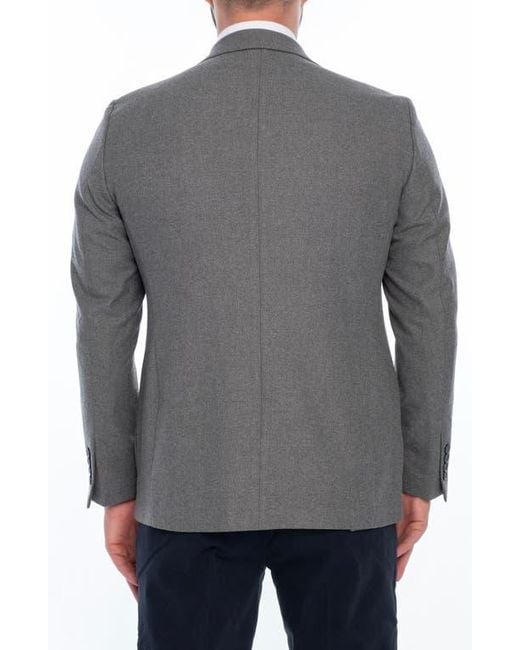 VELLAPAIS Gray Solid Sport Coat for men