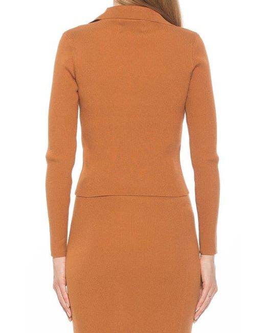 Alexia Admor Orange Sam Asymmetrical Button Front Top