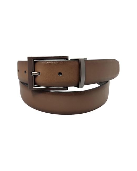 Bosca Black Reversible Pindot Leather Belt for men