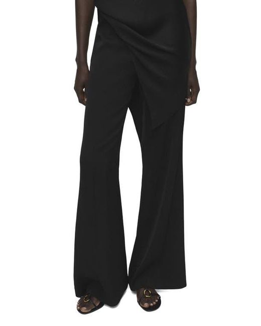 Mango Black Long Flare Leg Pants