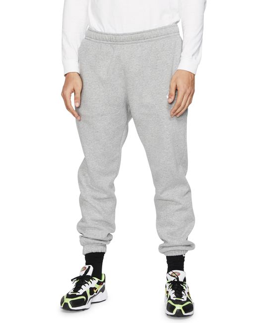 Nike Gray Sportswear Club Fleece Sweatpants for men