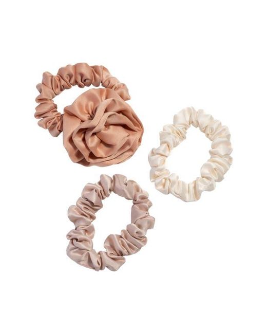 Kitsch Pink 3-Pack Assorted Rosette Scrunchies