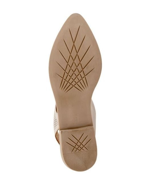 BUENO Natural Bianca Perf Slingback Pointed Toe Flat
