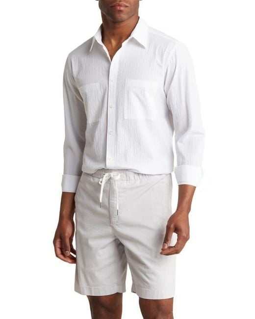 Theory White Irving 2P Spring Ripstop Shirt for men