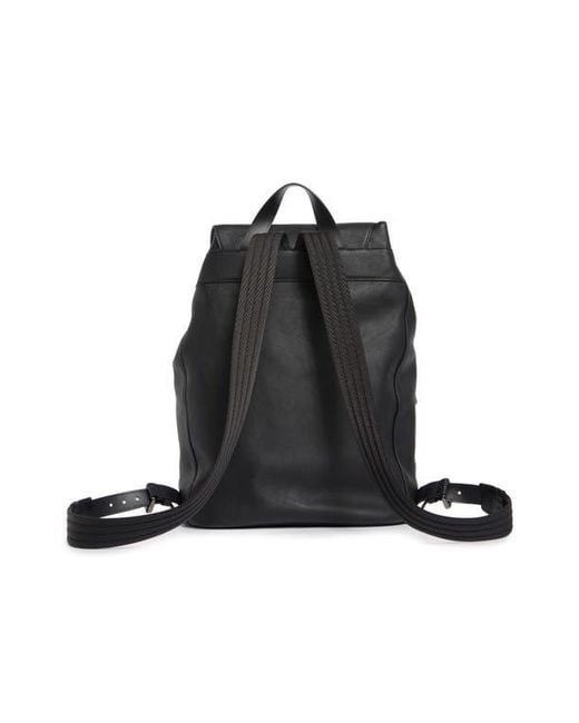 Longchamp Black Lc3D Large Leather Backpack