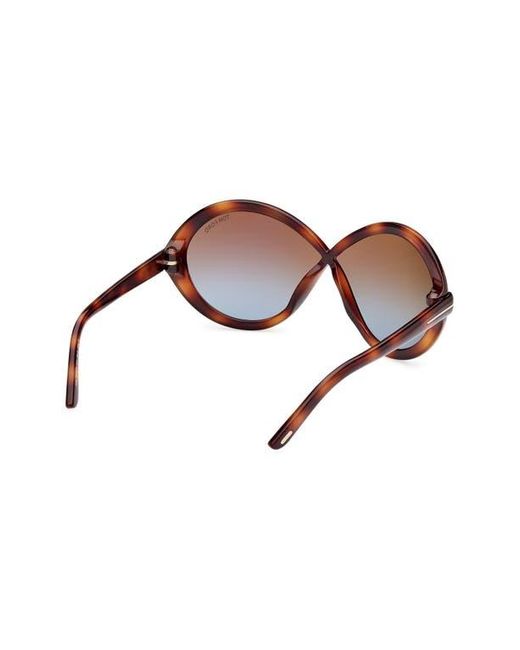 Tom Ford Brown 68Mm Gradient Butterfly Sunglasses