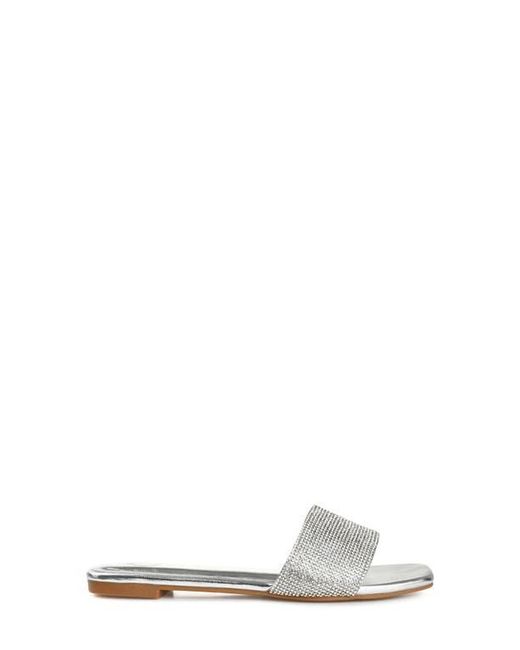 Journee Collection White Grayce Square-Toe Slide