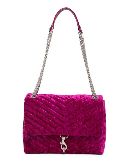 Edie Flap Chevron-Quilted Shoulder Bag