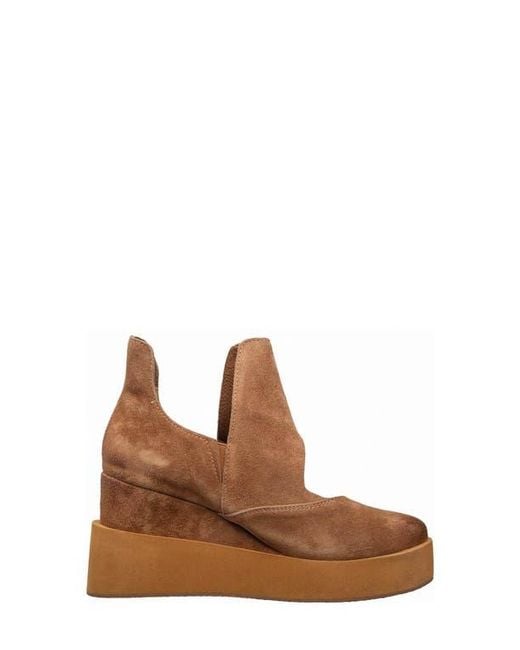 Antelope Brown Unity Wedge Bootie