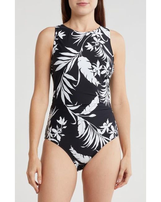 Jantzen Black High Neck One-Piece Swimsuit
