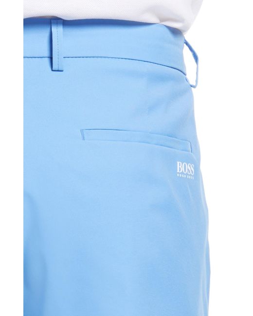 Boss Blue Liem Water Repellent Slim Fit Chino Shorts for men