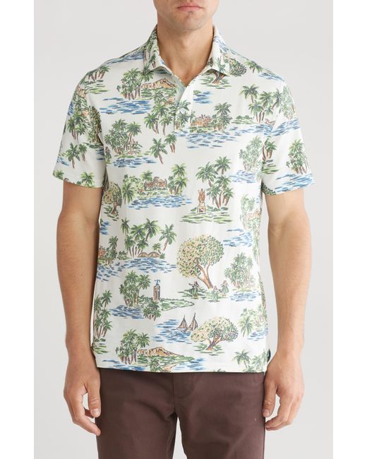 Tori Richard Green Aloha Toile Short Sleeve Shirt for men