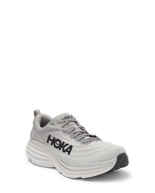 Hoka One One White Bondi 8 Running Shoe for men