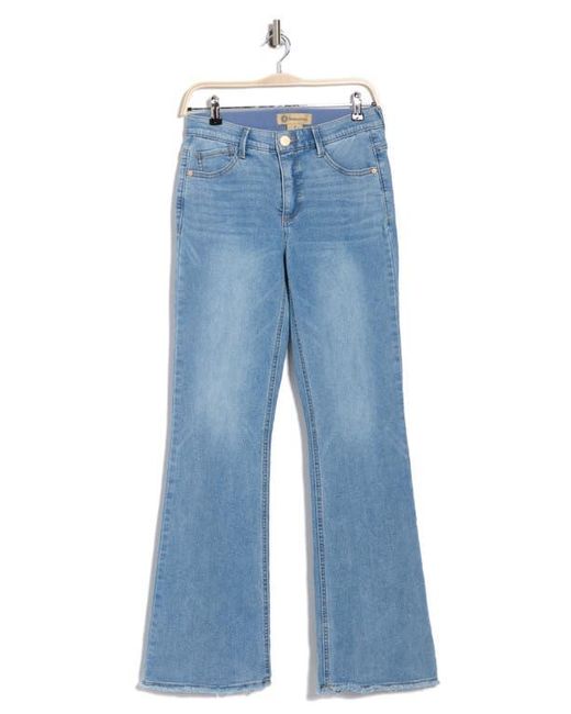 Democracy Blue Fray Hem Itty Bitty More Bootcut Jeans