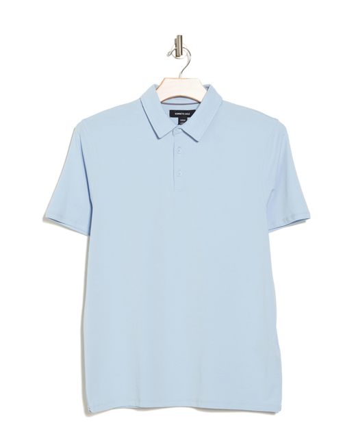 Kenneth Cole Blue Stretch Cotton Polo for men