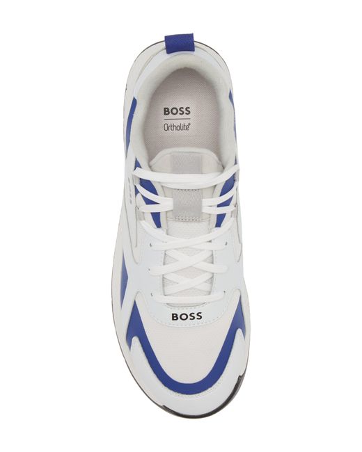 Boss White Titanium Runn Sneaker for men