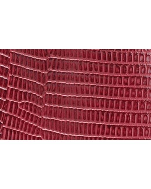 Journee Collection Red Sarla Lizard Embossed Block Heel Bootie