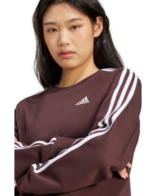 Adidas Purple 3-Stripes Sweatshirt