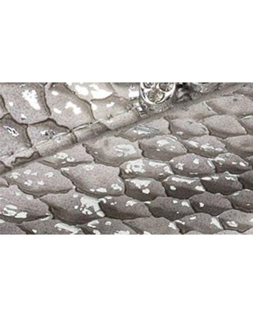 Bebe Gray Python Embossed Thong Sandal