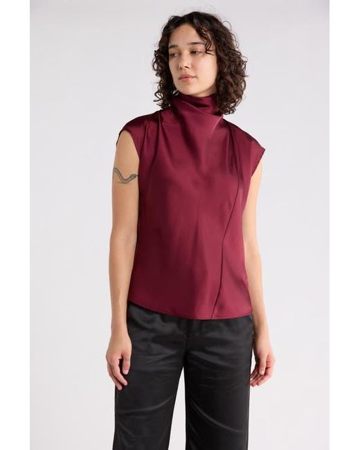 Sanctuary Red Scarf Satin Top