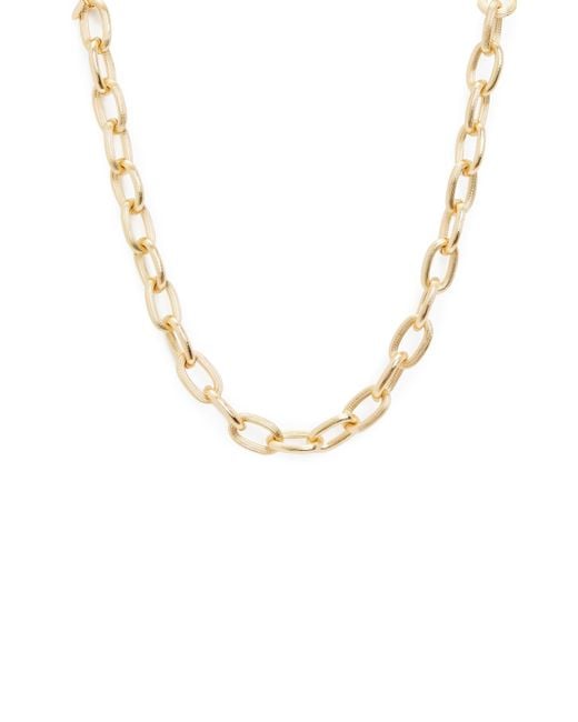 AllSaints Metallic Oval Chain Collar Necklace
