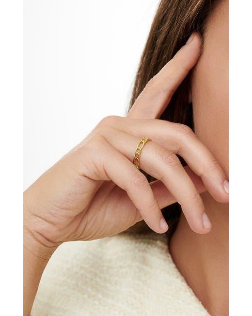 DEVATA Metallic Figaro Link Ring