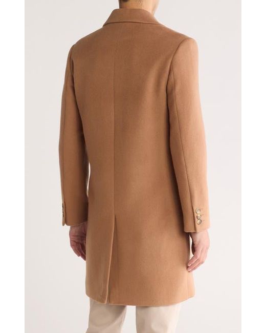 Ted Baker Double Breasted Wool Coat in Brown for Men Lyst