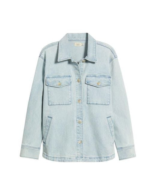 Faherty Brand Blue Holden Denim Shirt Jacket