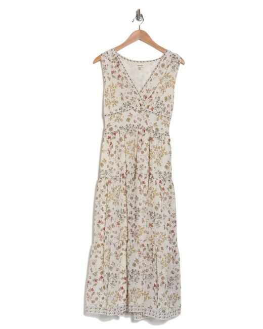 max studio v neck waist tie dress